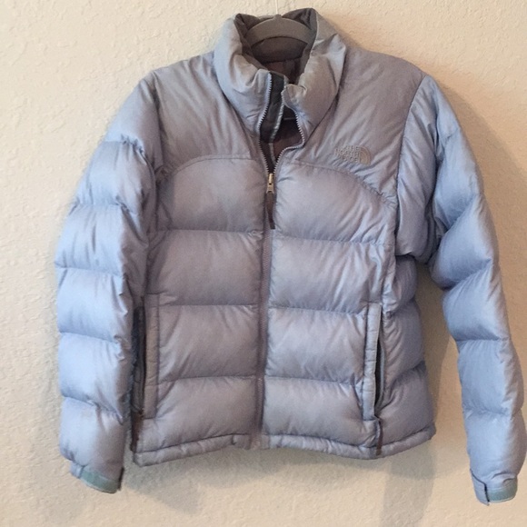 north face baby blue puffer